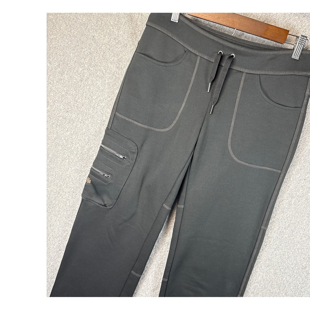 Athleta Wide Leg Pants Womens Size‎ S Black Drawstring Casual 30x32 Yoga Lounge